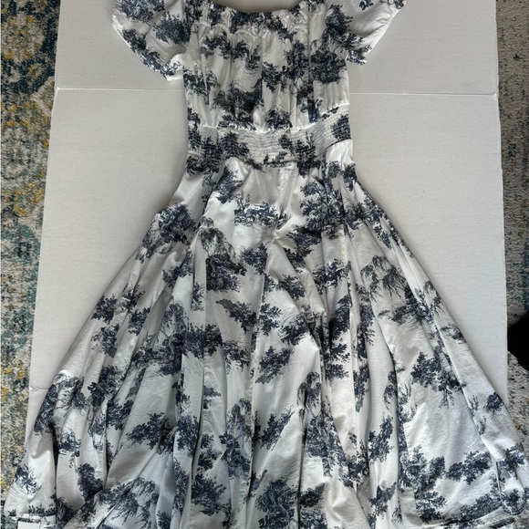 Inc white with Navy print dress size 2X - Picture 2 of 3